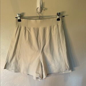 Lululemon Athletica Cream High Waist Shorts